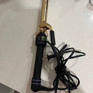 Gold and Black Curling Iron